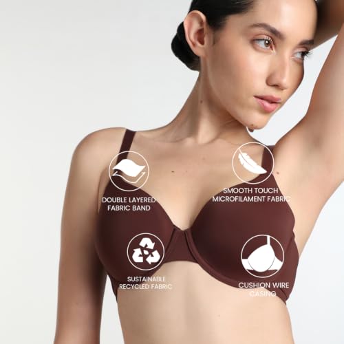 Image of Wacoal Women's Everyday Elegance|Padded|Wired|Full Cup|Everyday Wear|Smooth Finish|T-Shirt Bra