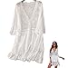 NIOMICO Beach Cover Up for Women Lace Beach Dress Swimwear Cover Ups Swimsuit Beachwear Dress White