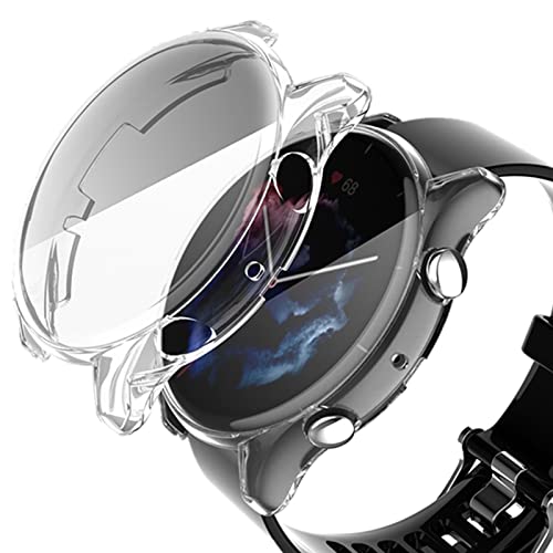 Miimall�Ή�Huami amazfit GTR 3/GTR 3 Pro �J�o�[ TPU�S�ʕی�P�[�X �d�C���b�L���H �����ߗ� �Ռ��z�� �w��h�~ ���y�� Amazfit GTR3 Pro �P�[�X �C�A�h�~ �E���ȒP�i�N���A�j