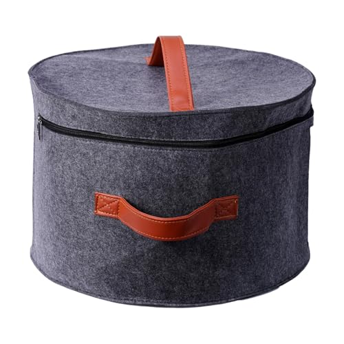 Sombrerera De Viaje Grande, Caja De Almacenamiento De Sombreros Desplegable Con Tapa, Sombrereras Redondas Plegables, Bolsa Para Guardar Juguetes De Peluche, Organizador De Sombreros Decorativo