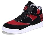 jordan 2018 releases dates  MUOU Zapatos Hombre Sneaker Deportivos Hombres Zapatos Casuales con Cordones Zapatillas Deporte Hombres de Moda (48 EU, Negro-Rojo)