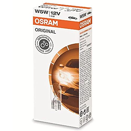 10 x OSRAM W5W ORIGINAL 12V 5W W2,1x9,5d Halógeno miniatura 1