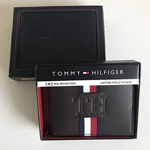Carteira de Couro Tommy Hilfiger Masculina Tamanho:Único;Cor:Marrom