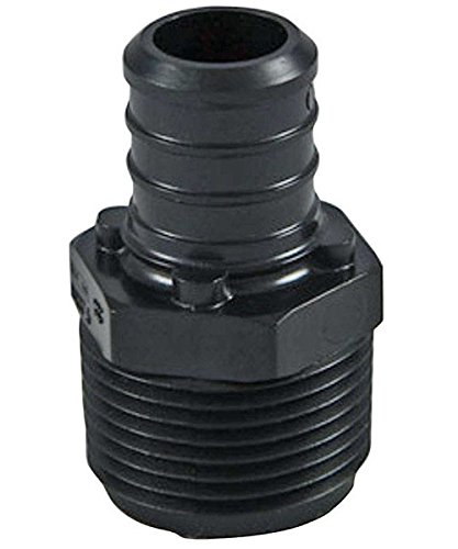Image of SharkBite 3 /4 x 3 /4 Inch MNPT Poly Crimp Adapter, Pack of 5, PEX Pipe, PE-RT, UP134A5
