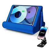 Sttargxing Universal Multi-Angle Tablet Holder - Soft Pad Stand with Net Pocket & Phone Stands for Lap, Knee, Sofa and Bed Phone Pad Stands(Blue)