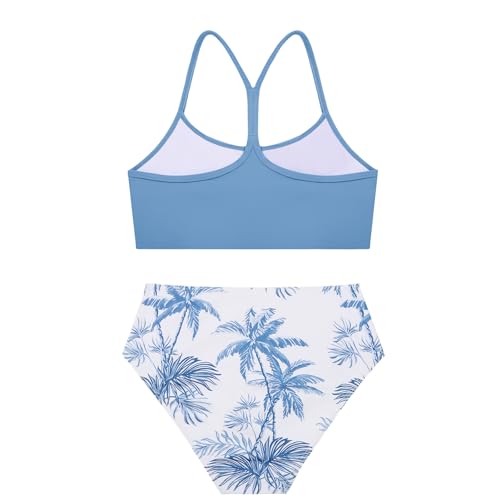 Image of Weixinbuy Girls Swimsuits Bikini Set Kids Bathing Suit Bikini Top Bottom 2Pcs Teen Girls' Swimwear Set