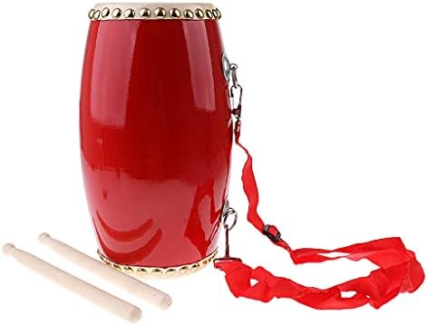 Red Waist Drums Percussion Instrument for Kids Early Learning Music