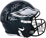 Philadelphia Eagles Quarterbacks Autographed Speed Replica Helmet - Autographed NFL Helmets