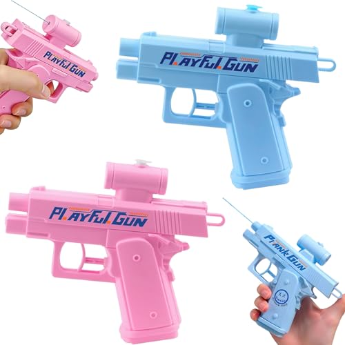 2 Stück Streich-Wasserpistole Wasserpistole Prank Gun Prank Wasserpistolan Wasserpistoln Rückwärts Lustiges Wasserspielzeug