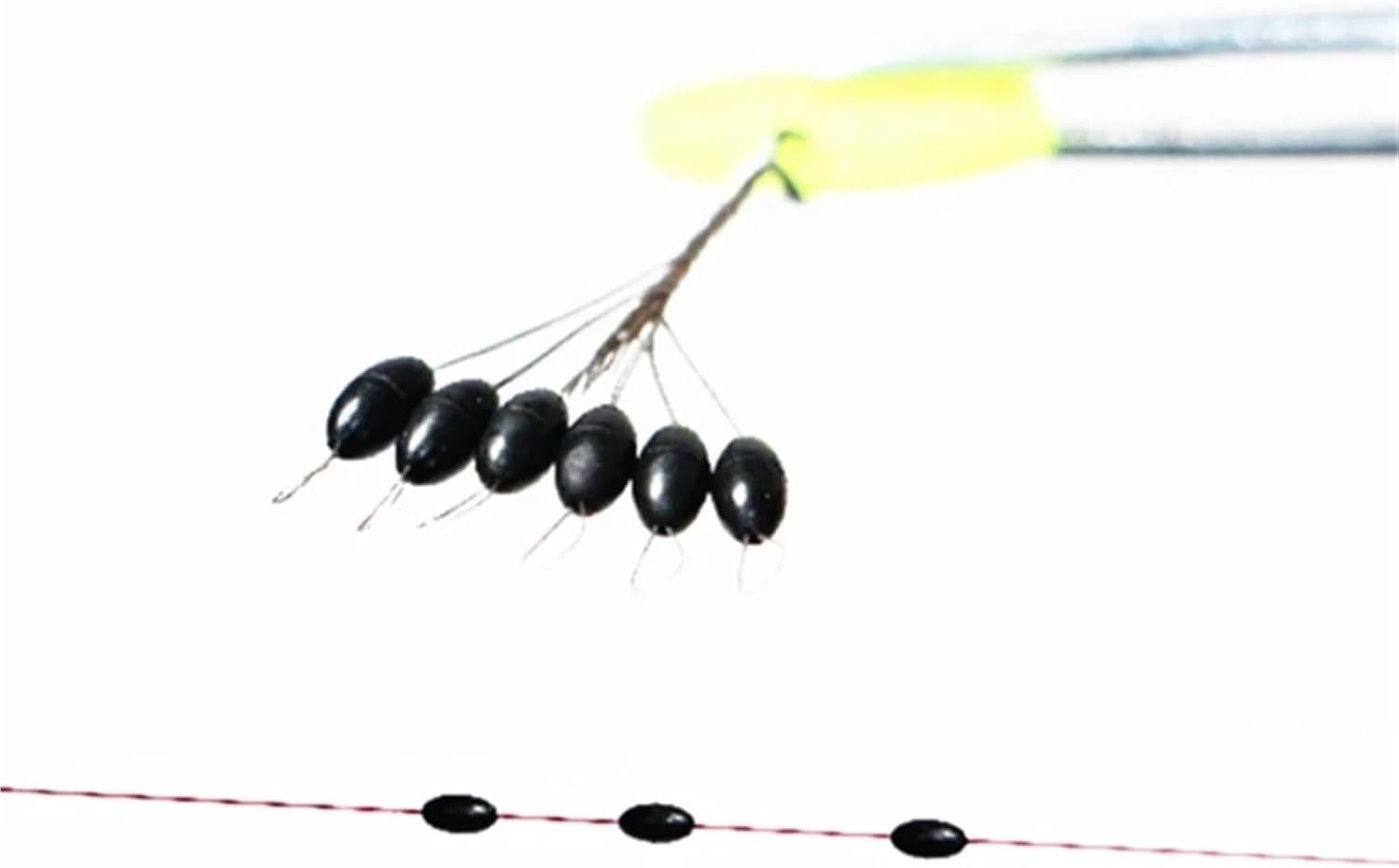 Bobber Stopper 1200pcs Space Beans Rubber Sea Carp Fishing Black Oval Stopper Float Bobber Kit for Fishing