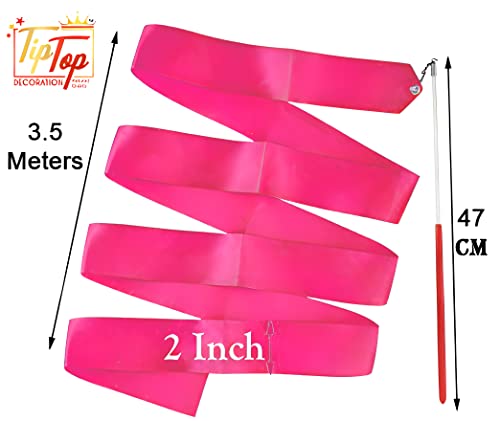 Image of Gymnastic Rhythmic Dancing Ribbon Streamer Stick (1 Piece) (Hot Pink)