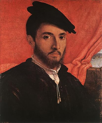 Tableau portrait d'un jeune homme Lorenzo affiche vintage murale en coton 60x90cm