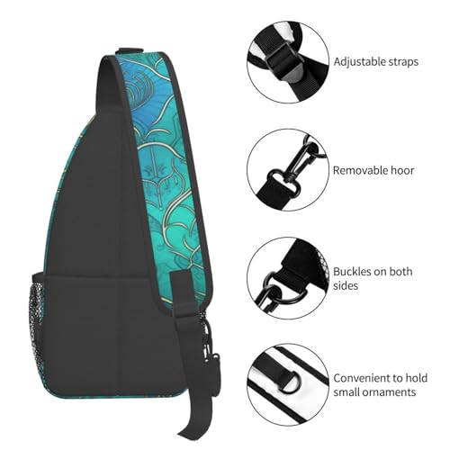 Bolso cruzado para hombre mochila bandolera negra miniatura 5