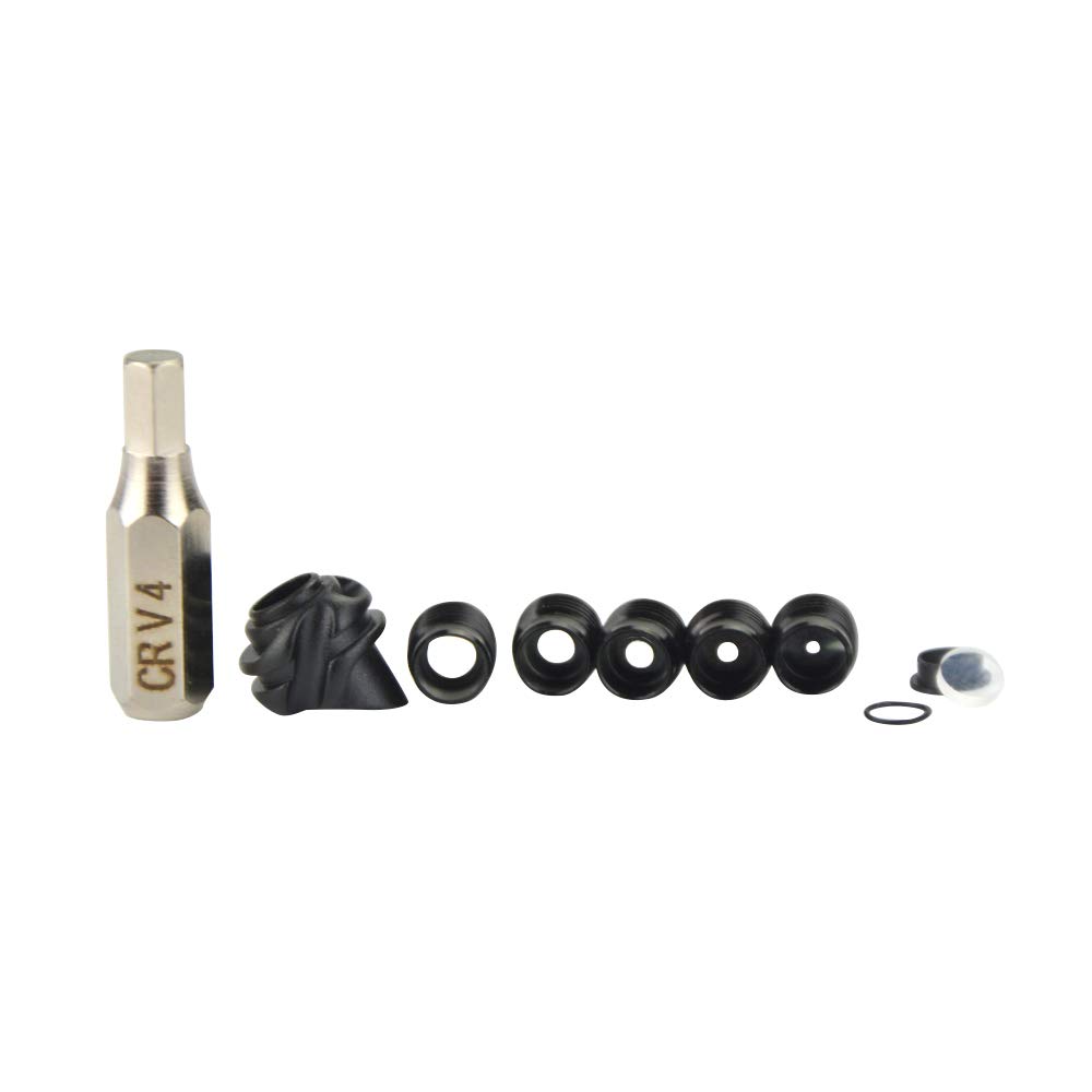 Tiro con l'arco Peep Sight Mirino per arco composto in alluminio 37/45 gradi 6x 8x Lente chiarificatrice 1/8" 1/16" 1/32" 3/32" 3/64" Kit di apertura