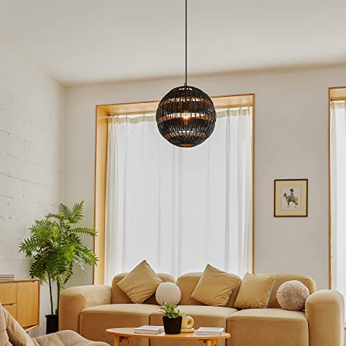 Globe Electric Novogratz x 65838 Beth 1-Light Pendant Lighting, Matte Black, Bulb Not Included by Globe Electric - Used condition - Image 2