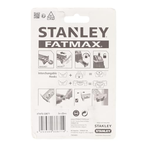 STANLEY STA033671 FATMAX Autolock Tape, 5m Metric Only, Yellow/Black 9 STANLEY STA033671 FATMAX Autolock Tape, 5m Metric Only, Yellow/Black - Image 9