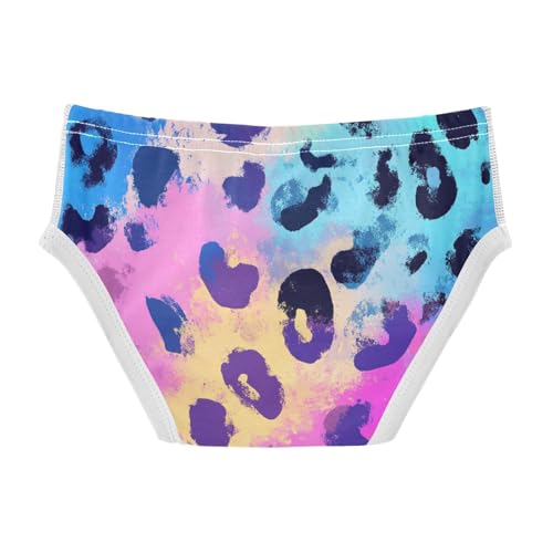 KLL Holographic Leopard Print on Gradient Toddler Boys' Pure Cotton Briefs Cute Children Undies2