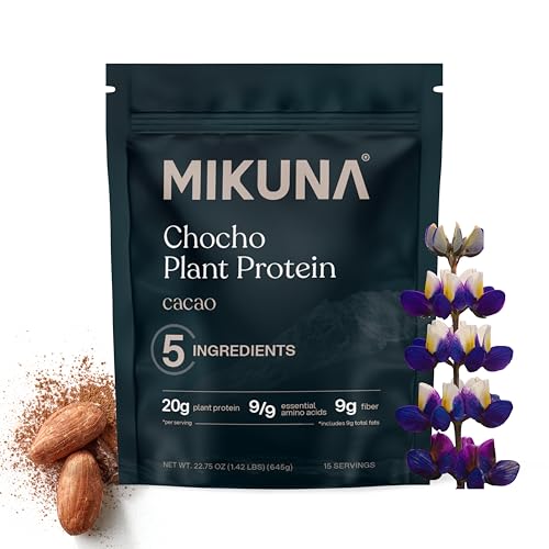 Mikuna Vegan Protein Powder (Cacao, 15 Servings) - Plant Based Chocho Superfood Protein - Dairy Free Protein Powder Packed with Vitamins, Minerals & Fiber - Gluten, Keto & Lectin-Free