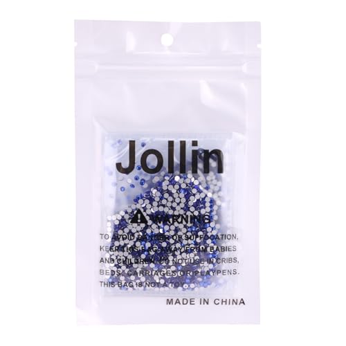 Image of Jollin 2880pcs Flatback Rhinestones Glue Fix Crystal Glass Diamantes Gems for Crafting Nail Art Crafts Decorations Clothes Shoes 2.4 mm (ss8, Sapphire)