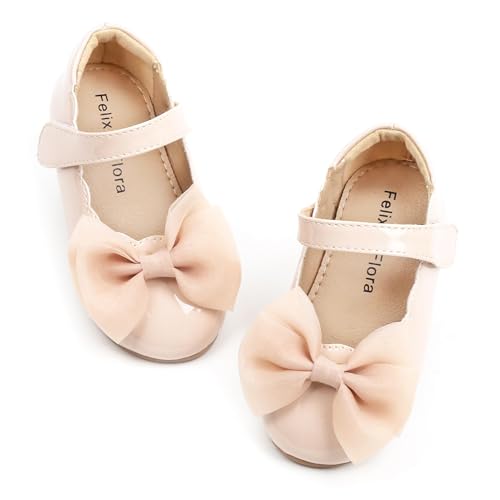 Felix & Flora Toddler Girls Dress Shoes - Little Girl Ballet Mary Jane Flats Party School Wedding