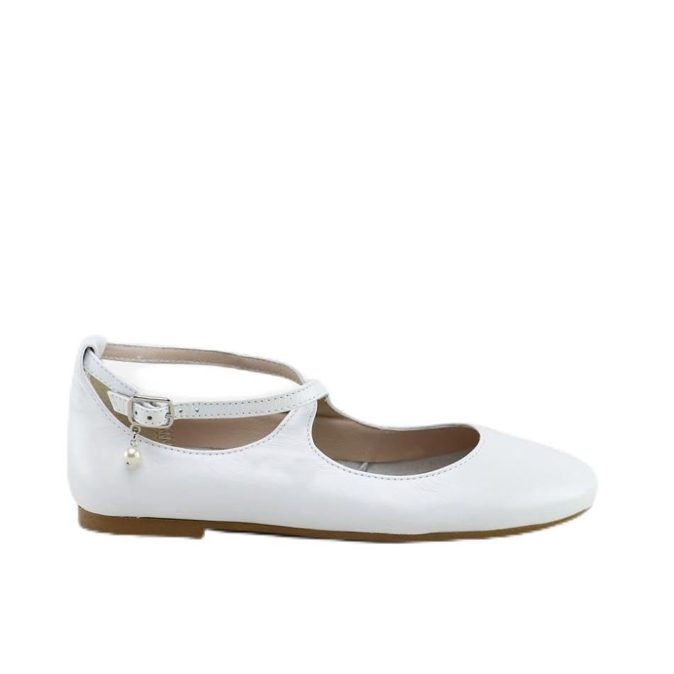 Eli1957 Bailarinas Cruzadas Perla Blanco Papanatas
