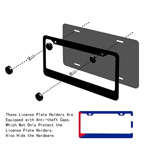 Cuba Flag License Plate Frame U.s./Canada Standard Cars Trucks License Plate Frame Cover With Screw Cap #TOP3