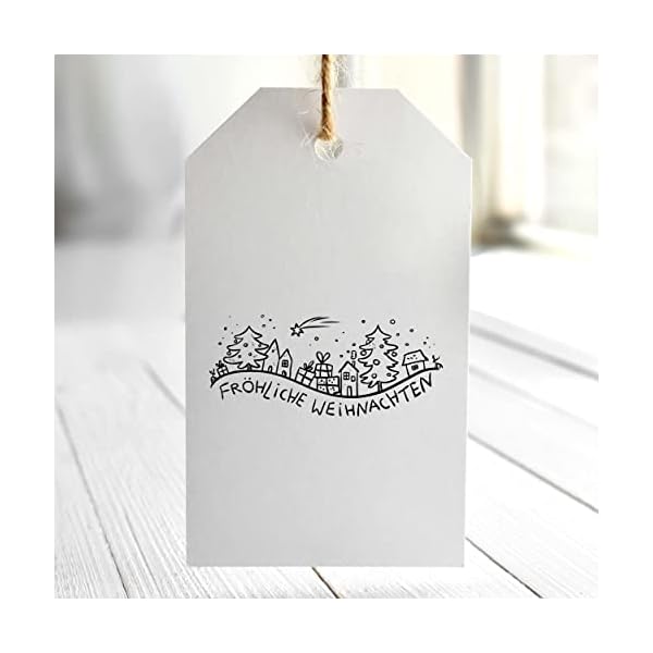 NEWSTAMPS Stempel Fröhliche Weihnachten 04 Motivstempel groß aus Holz & Gummi zum Karten basteln, Holzstempel… – Bild 7