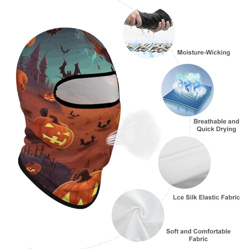 Máscara facial para Halloween para hombres y mujeres con protección solar, transpirable, cubre todo el rostro para senderismo, ciclismo, running y conducción miniatura 3