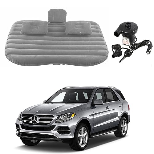 Image of Oshotto Multifunctional Car Travel Bed Mattress with Two Air Pillows, Car Air Pump Compatible with Mercedes GLE (Grey)