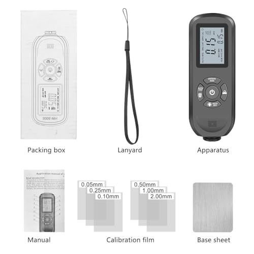 Calibrador digital para grosor de pintura negro miniatura 6