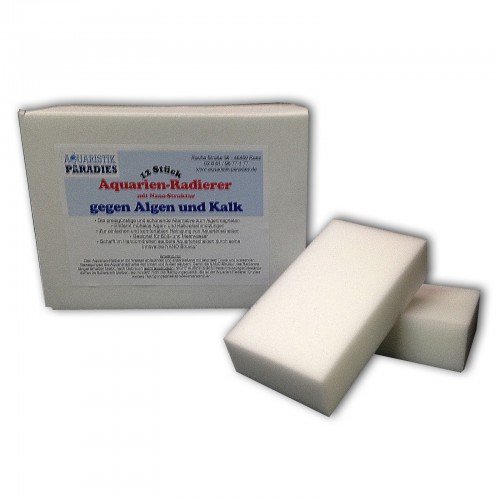 AQUARISTIK-PARADIES 12 Stück Aquarien-Radierer gegen Algen und Kalk Besser als EIN Algenmagnet Cover