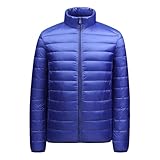 Leichte Steppjacke für Herren, Stehkragen, Winterjacke, isolierter Mantel für Herren, lässig, Outdoor, Daunenmäntel, blau2, XL