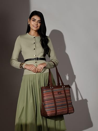 Image of ZOUK Office Bag | Stylish Bags for Office Use | Laptop Bag 15.6 inch | Stylish Tote for Office Use | Purse for Women | Vegan Leather Handbag | Daily & Travel Use