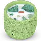 Green Crystal Aromatherapy Candle - Pure Soy Wax & Essential Oils, Birthdate Candle for Pisces & Taurus, Perfect for St Patricks Day and Spring Season, Home and Office Decor