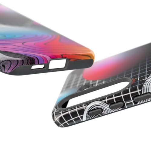 Coque Samsung S25 Plus rigide brillante paysage géométrique