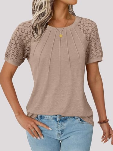 3 Pack Women's Clothing Summer Tops Blouses Dressy Casual T Shirts, Short Sleeve Clothes 2025 Trendy Outfits2