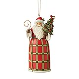 Enesco Jim Shore Country Living Santa with Christmas Tree Hanging Ornament, 1 in H x 1 in W x 1 in L