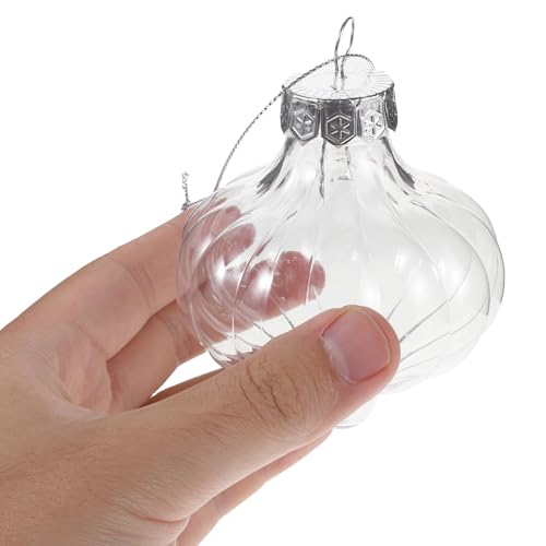 Boules de Noël citrouille transparentes incassables pour déco sapin sans risque - 5