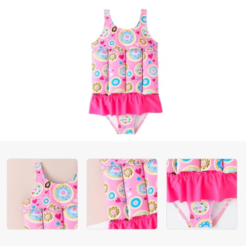 Image of Kids Float Swimsuit Buoyancy Sticks for Baby Boys Girls One Piece Floating Swim Vest Training Aid Swimwear