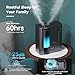 BREEZOME 8L Humidifiers for Bedroom, Warm & Cool Mist for Large Room Home, Top Fill Ultrasonic Humidifier, Humidity Sensor, Essential Oil, 60H Runtime, Quiet for Baby, Plants, Fast Relief