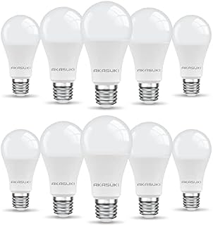 AKASUKI E27 Screw LED Light Bulb 10 Pack Edison Screw in Light Bulbs 13W, 100W Incandescent Lamps Equivalent, Warm White 2700K, Energy Saving Lamp for Floor Lamps, Ceiling Lighting, Non-Dimmable