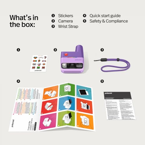 Polaroid Go Generation 3 Mini appareil photo instantané Violet (9193) Compatible uniquement avec Go Film