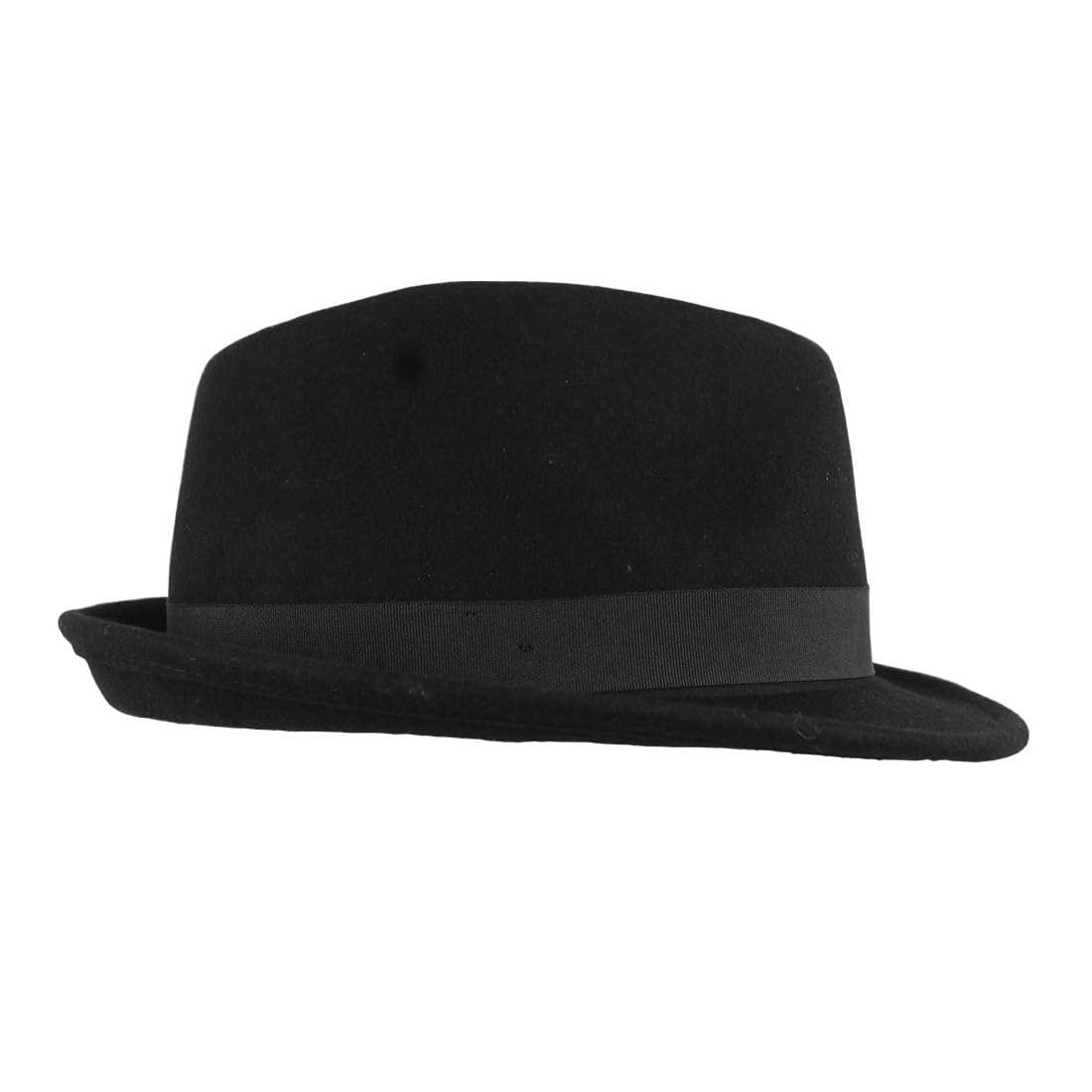 FREEBIRD99 Chapeau Fedora Panama 100 % feutre de laine à bord court pour homme et femme