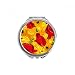 Canvas Flowers Painting Corn Hand Compact Mirror Round Portable Pocket Glass
