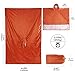 Waterproof Hooded Rain Poncho Lightweight Reusable Hiking Hooded Coat Jacket for Outdoor Activities (3 in 1 Orange) 00-66