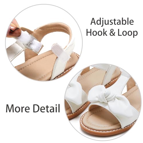 Image of ESTINE Toddler /Little Kid Girls Bow Open Toe Flat Evening Dress Sandals