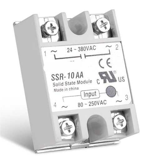 Relé de estado sólido CA-CA SSR de 40 A con control de entrada de 80 a 250 V CA 3