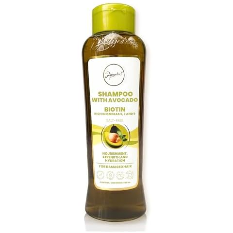 Anyeluz Avocado Moisturizing Shampoo, Enriched with Omega 3, 6, 9, and Biotin, Repairs and Protects Damaged Hair Fibers, Enhances Hair Shine and Guards Against Sun Damage Cover