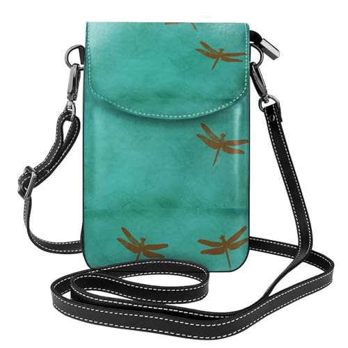 Sac porte-téléphone libellules turquoise idéal pour vos balades