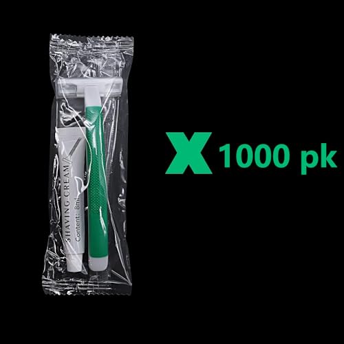 (Pacote com 1000) Lâminas de barbear descartáveis Kheoxusa para homens, lâminas descartáveis para ho